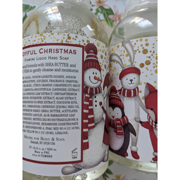 2 Michel Design Works Joyful Christmas foaming hand soap with pump, aloe vera - Picture 3 of 3